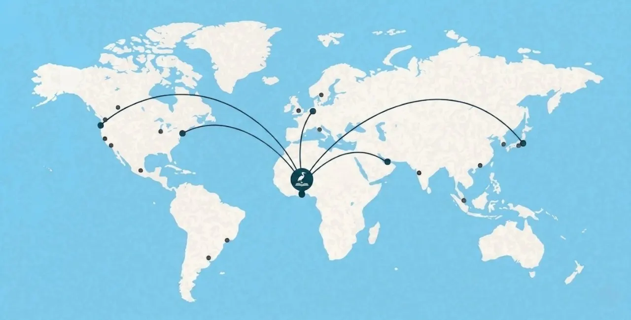 Global map — Herons international reach